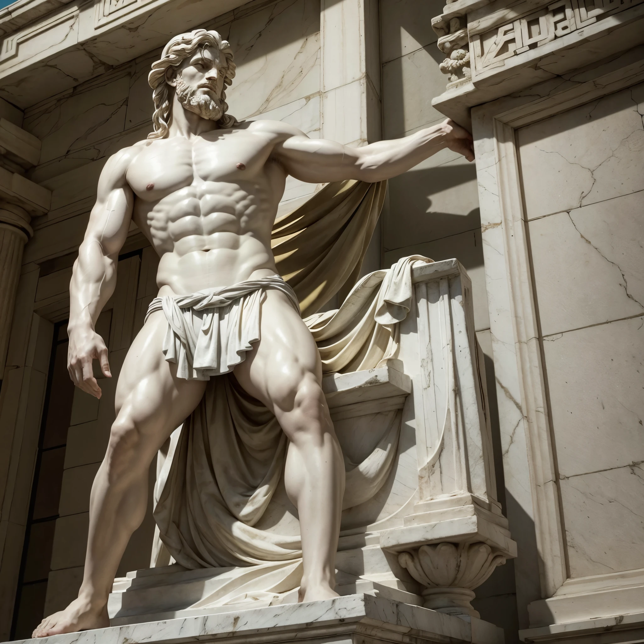 statue Greek god looking like Zeus