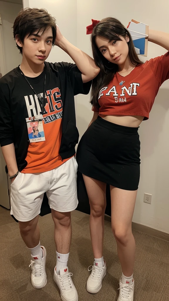Couple boy and a girl name tag IAN and KRIZ