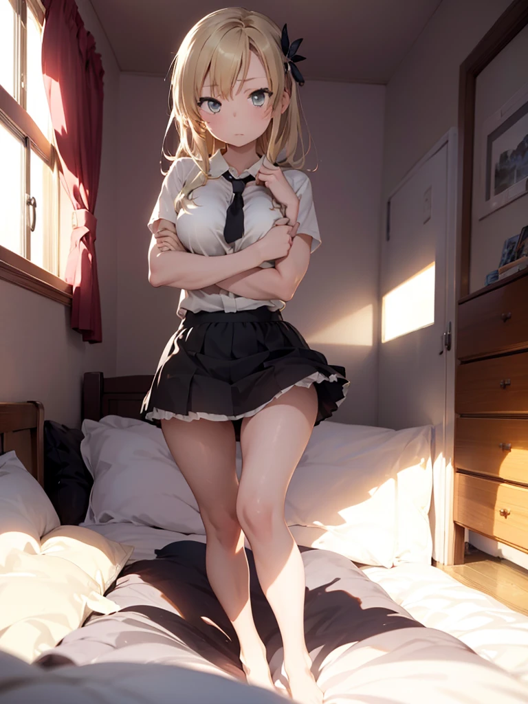 Rikka, A-line skirt,sexy girl,bed room ,on the bed,Beautiful slender legs,Big breasts,porn,female underwear,girl friend sex,Beautiful, long legs,obsceneSleeping position,nude,Get naked