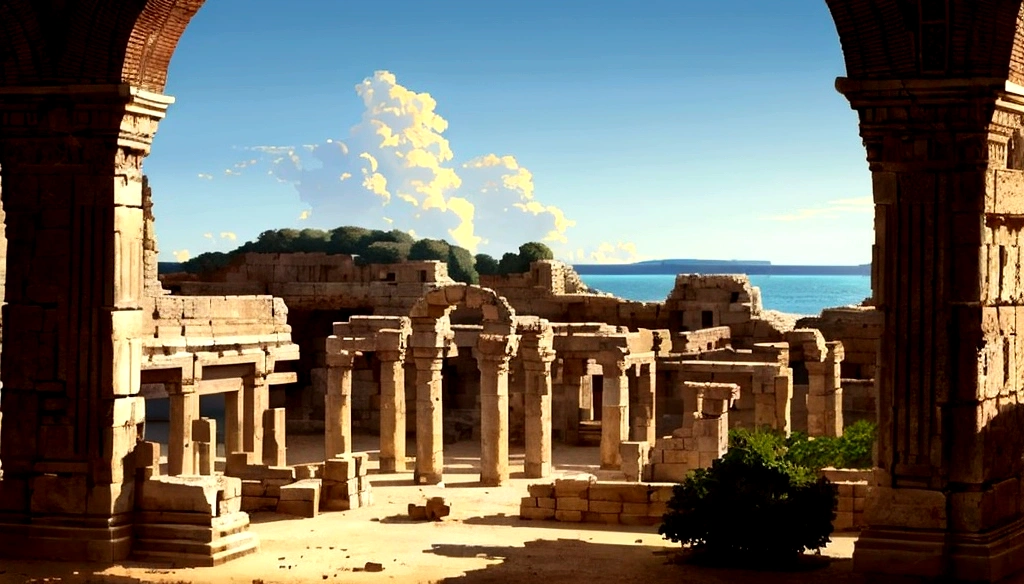 Carthage, overlooking, 55 BC date, non-ruin, beautiful