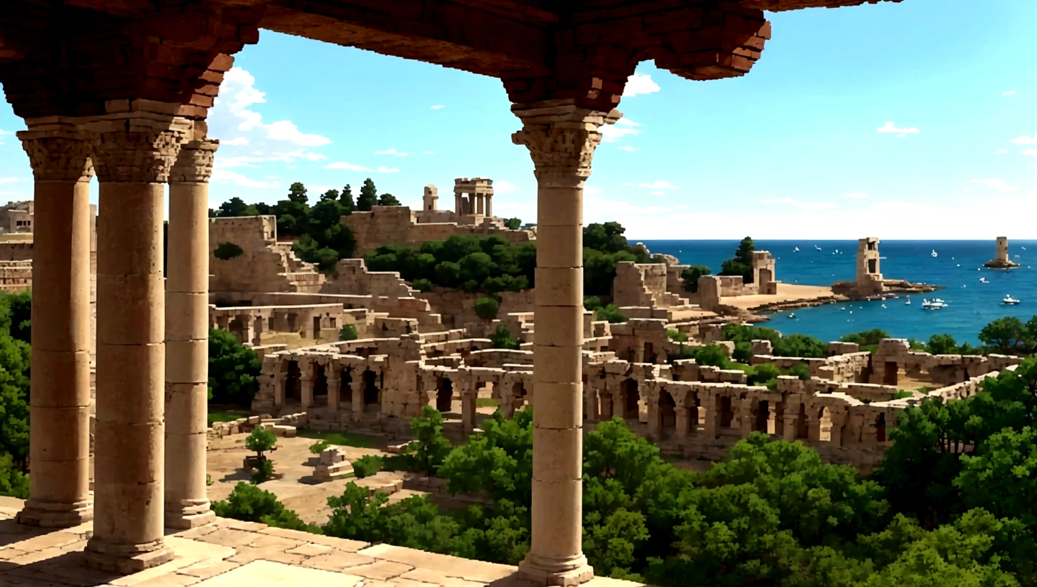 Carthage, overlooking, roman rule, non-ruin, beautiful