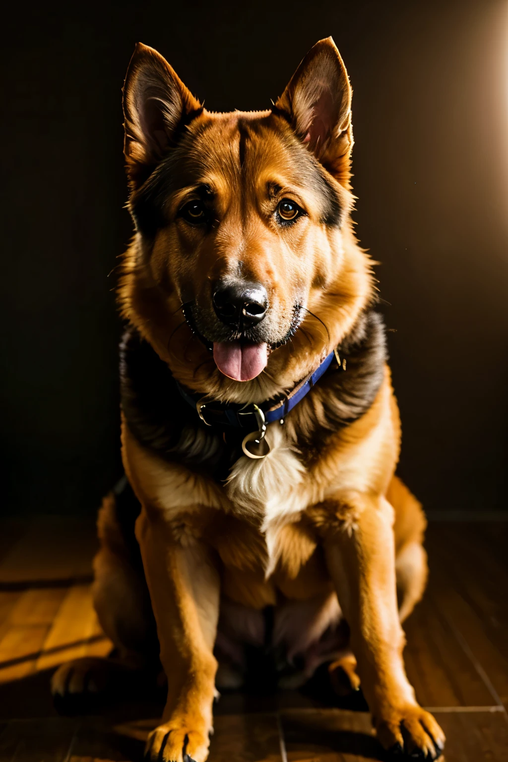 adult german shepherd dog, brown, Scooby-Doo style, highly detailed, 8k, photorealistic, sharp focus, studio lighting, vibrant colors, atmospheric lighting, depth of field, cinematic composition