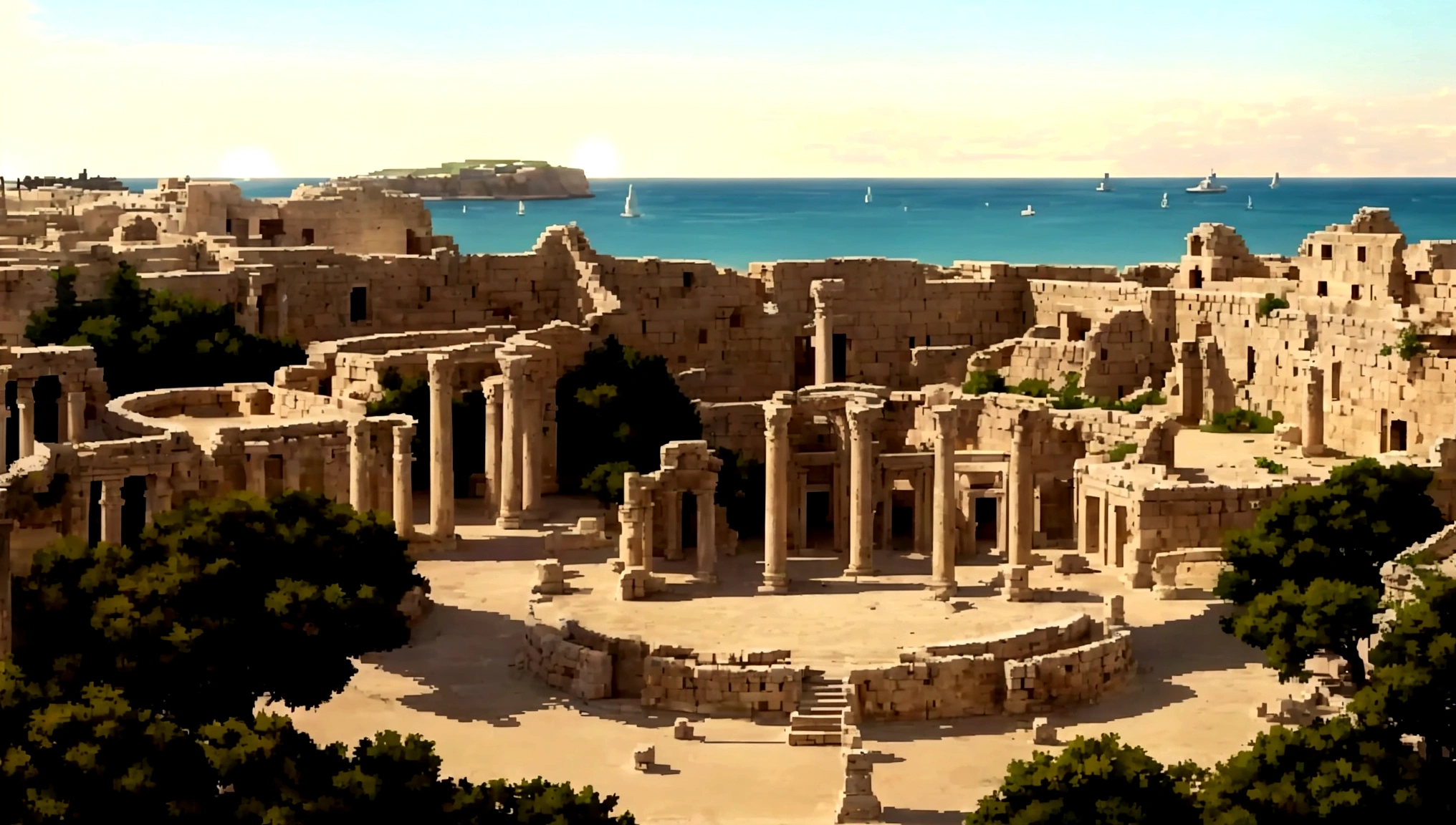 Carthage, sea overlooking, roman rule, non-ruin, beautiful