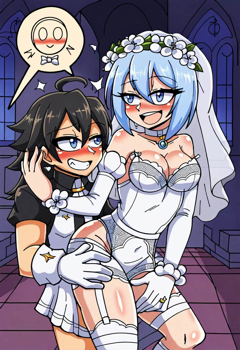 a father (he had been brainwashing by his second son,crossdressing,Sex with his second son every day, wear sexy Wedding lingerie,bride of his second son,have one's first night,,swear live as the wife of his second son for life) ,an empty abandoned church ,Already he divorced his wife by order of his second son.on.