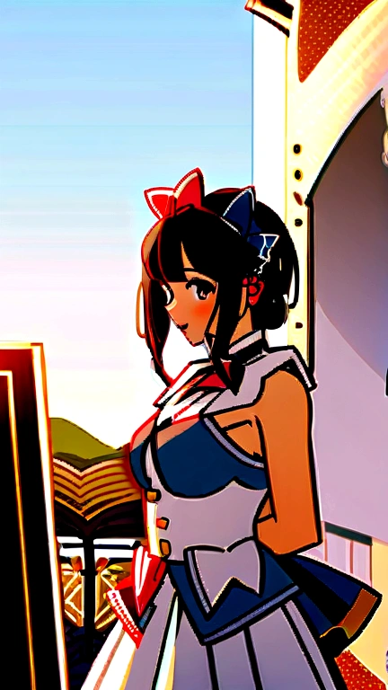 ((idol costume:1.5)), ,The cutest gravure idol pose in the world、perfect proportions、big breasts, valley, cute、((18 year old female:1.ung adorable japanese face,outdoor festival, official art,Highly detailed CG Unity 8K wallpaper,(masterpiece:1.0),(highest quality:1.0), 超A high resolution,4k,Super detailed, photo shoot, 8K, nffsw, High resolution, kodak portrait 400, film grain, lens flare glow,高いest quality,8K,nffsw:1.2),portrait shot,8K、View viewer、view from the side