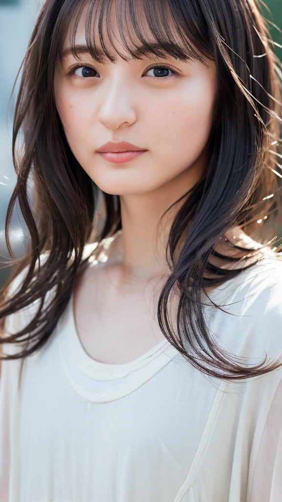 Features of appearance:

Year: Appearance: late 20s to early 30s: There is natural beauty、Hair that gives a gentle impression: that&#39;long、Slightly wavy、Has a soft texture。Has a natural luster、Skin with detailed expression: Smooth and、Has a natural texture。Facial expressions that realistically reproduce natural shadows and skin texture: Calm and、There are signs of a smile、Friendly height and build: He is of averYear height and body type、バランスの取れたプロポーションを持つ
clothingと髪型:

clothing: Although it is casual wear, thatは洗練されている.、Emphasize her personality。Warm colors and designs、A hairstyle that exudes natural charm: natural wavy long hair、It is soft and light。The overall hairstyle is simple yet elegant..:

Emphasizing friendliness and naturalnesake it attractive and memorable。From her facial expressions and poses、Reproduces realistic texture down to the smallest detail、Exudes confidence and inner beauty。.、Give a sense of reality。Hair and clothing texture、Skin expression etc..、Attention to detail