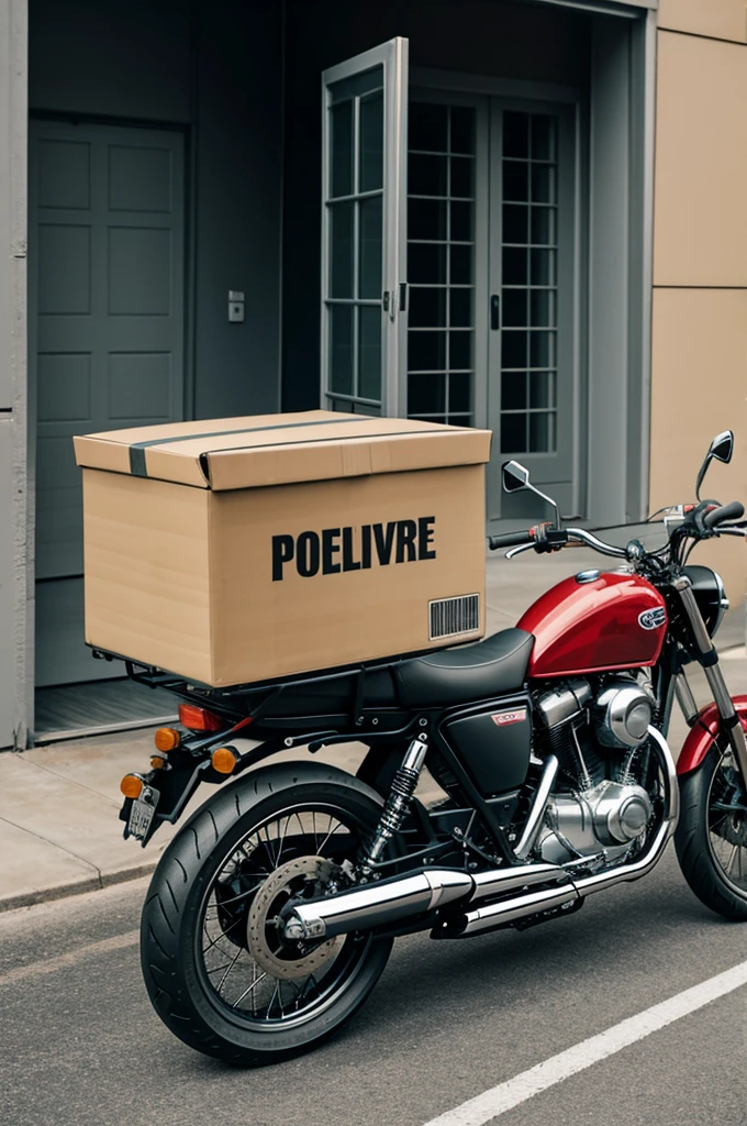 Motorcycle with delivery box