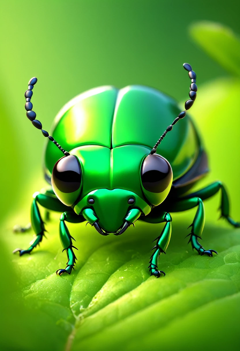 green, insect, bug, beetle, cute, cartoony