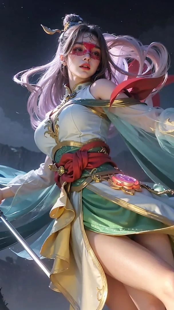 a close up of a girl or woman use a blindfold(K-Pop idol), detailed hair , big booobs , shadowbringers cinematic, 4 k detail fantasy, a beautiful fantasy empress, game cg, xianxia fantasy, xianxia hero, 2. 5 d cgi anime fantasy artwork, cinematic goddess close shot, ruan jia and artgerm, wow 4 k detail fantasy, hyper-detailed fantasy character, high definition, hyper- detailed,perfect, fantastic, detailed facial and body skin texture, detail vagina (pussy), detail eyes, detailed everything.