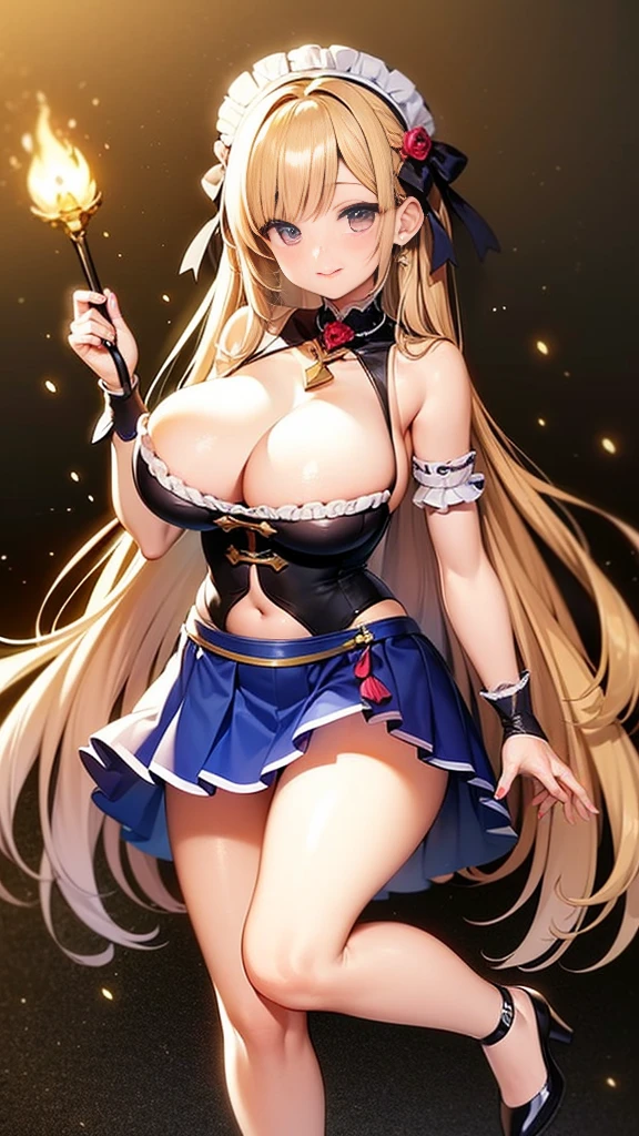 ((Highest quality、、masterpiece:1.3)), Upper Body、Long legs、Sharp focus:1.2, Beautiful woman with perfect figure:1.4、((Big Breasts:1.2)), (Big Breasts、Soft looking big ass、Feminine body 、Smiling:1.2), Face and skin texture crafted to the smallest detail、Fine-grained、double eyelid、25-year-old female、sexly、Cosplay、Isekai background
