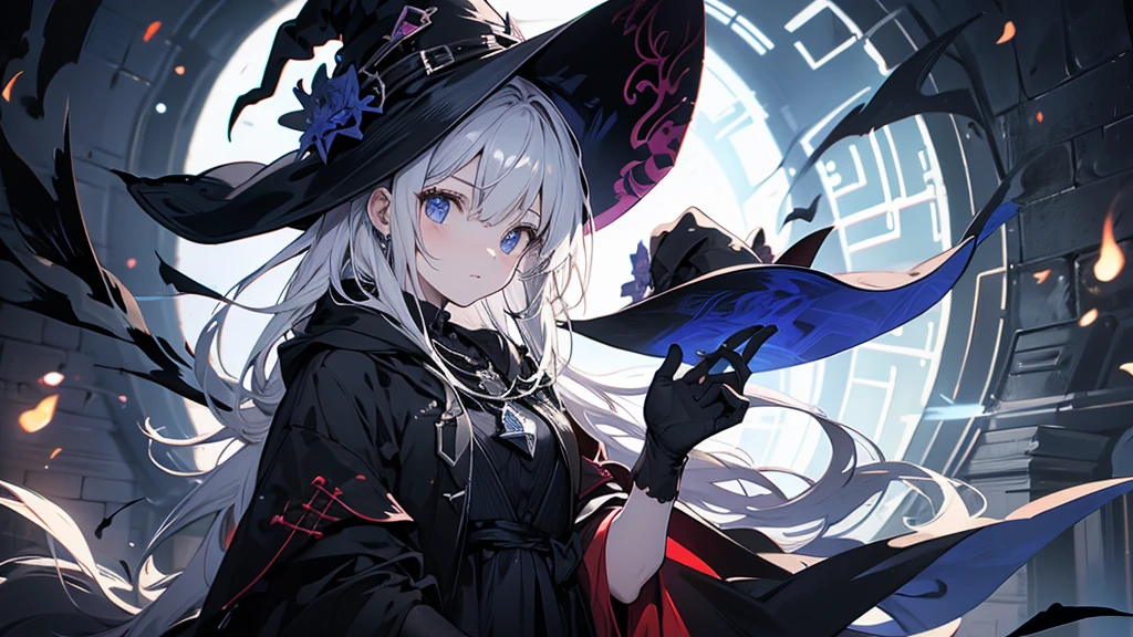 Highest quality, masterpiece, Ultra-high resolution, ,witch,A nasty smile,Jagged teeth,Skull Accessories