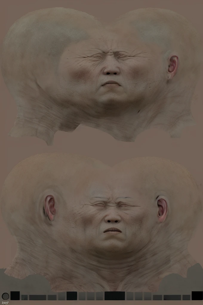 3D Badass Character 3D Silent Hill - VI - Jinx - Arcane, Side And Front View Isolated no estilo Fallout, Render in Unreal Engine
