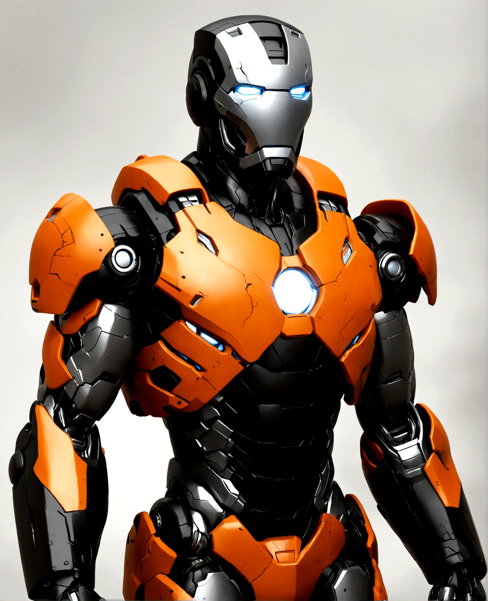 War machine, orange and black random coloured, heroic, full body list, war machine style 