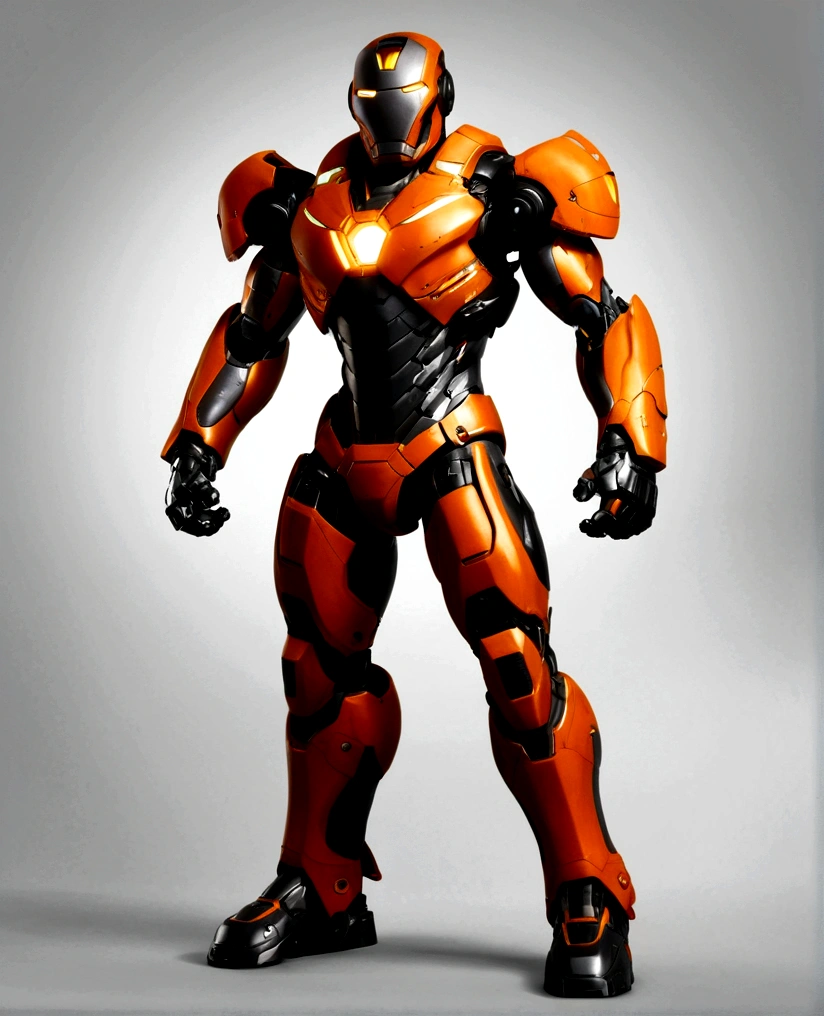 War machine, orange and black random coloured, heroic, full body list, war machine style