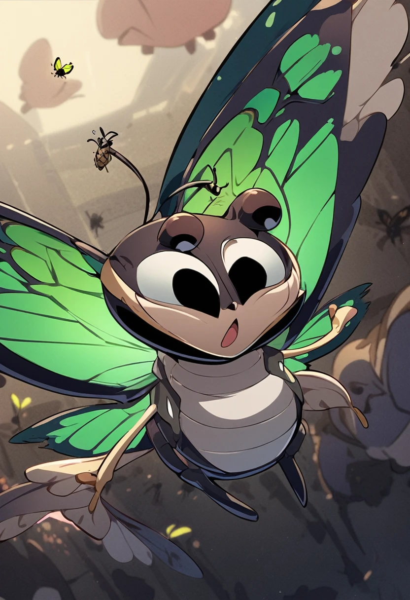 black, insect, bug, cartoony, wings, flying, dark