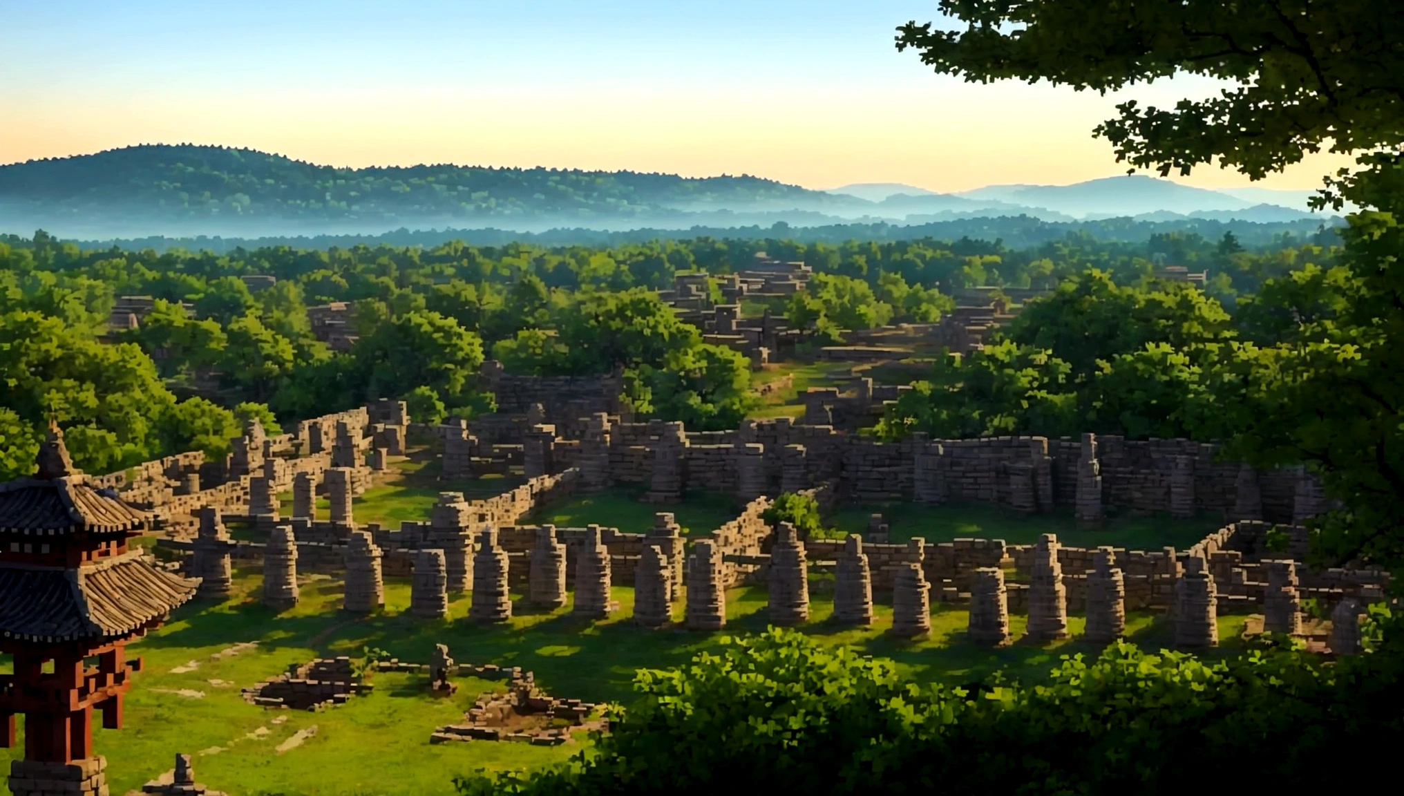 City of Bibracte, Gaul, Wooden Palisades walls, tribal, european, NOT JAPANESE