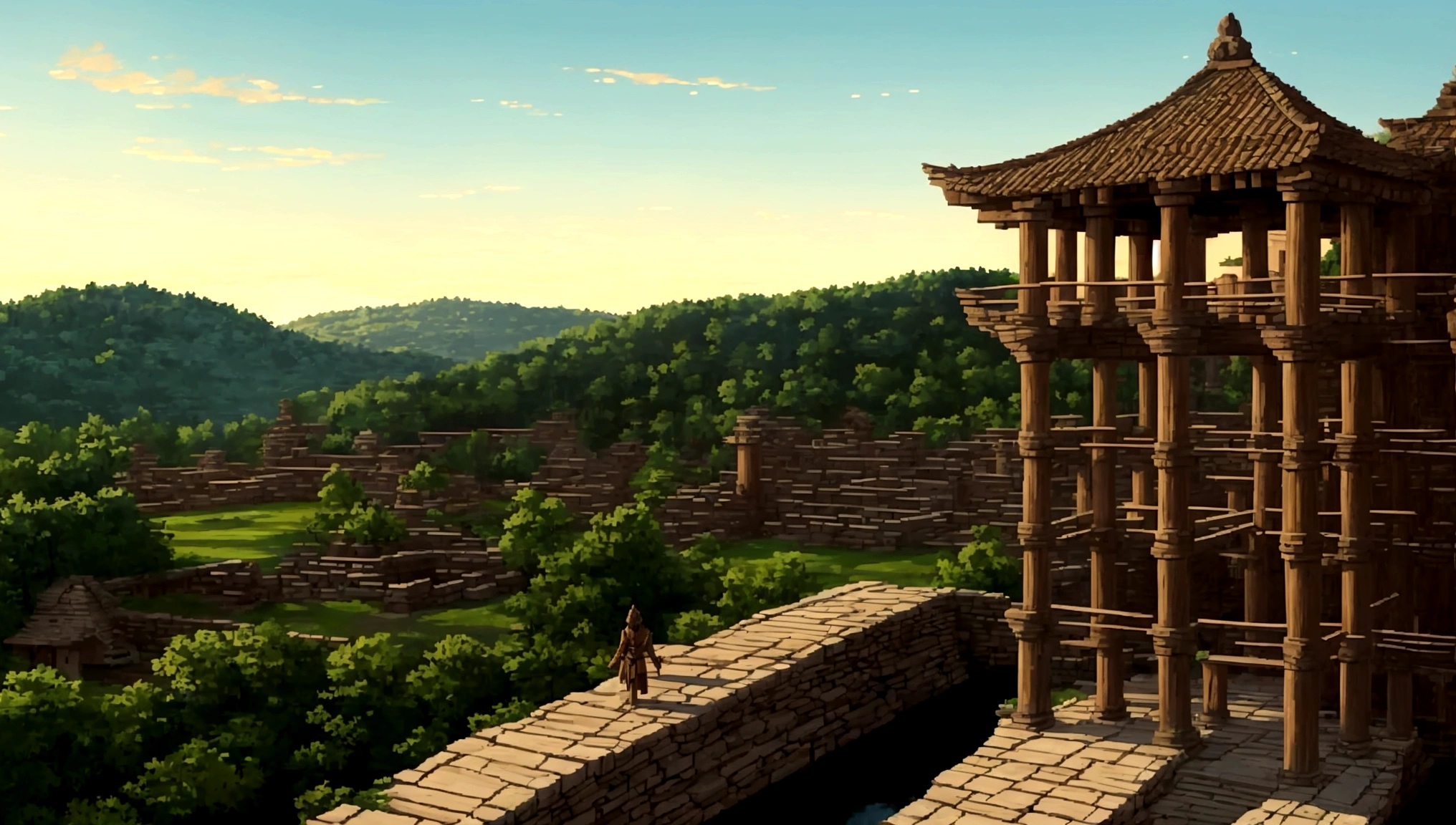 City of Bibracte, Gaul, Wooden Palisades walls, tribe, european