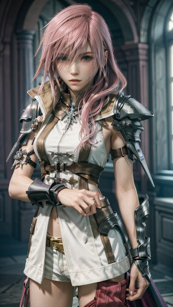 (masterpiece, Highest quality:1.3)
Lightning FF13, 1 Girl, alone, Long Hair, Pink Hair