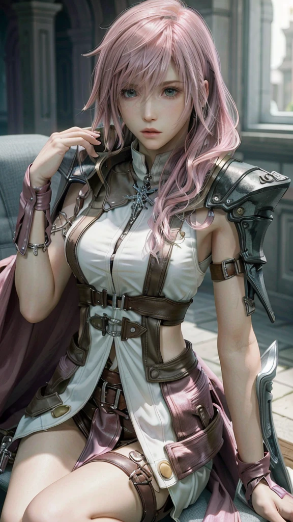 (masterpiece, Highest quality:1.3)
Lightning FF13, 1 Girl, alone, Long Hair, Pink Hair