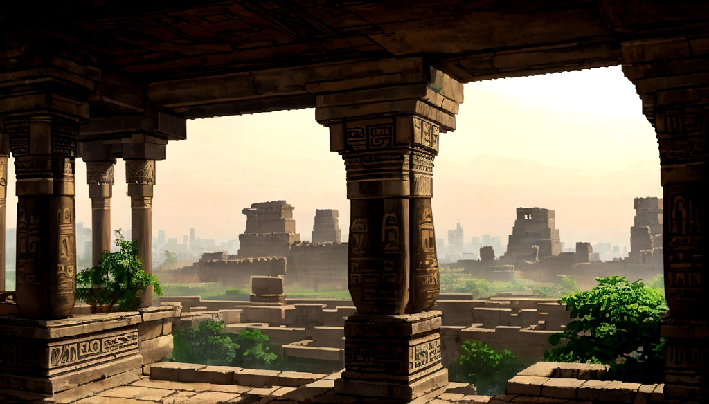 Memphis, Ancient Egypt, walls, overlooking, beautiful