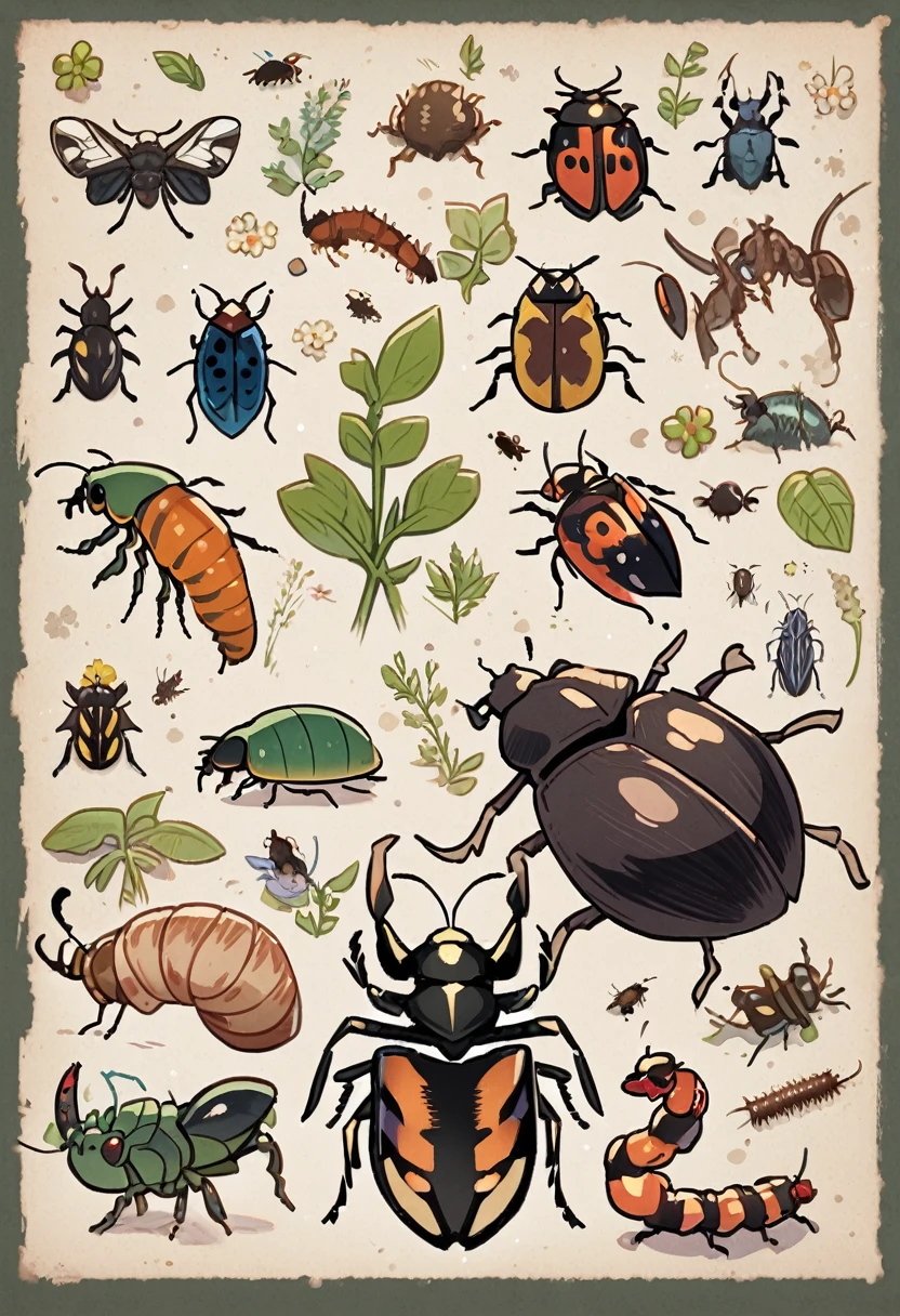 black, insect, bug, beetle, worm, small