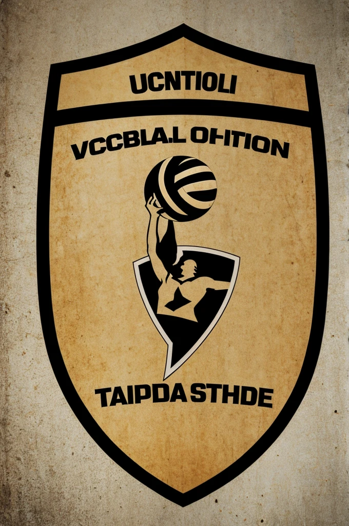 Volleyball shield with the phrase tapita