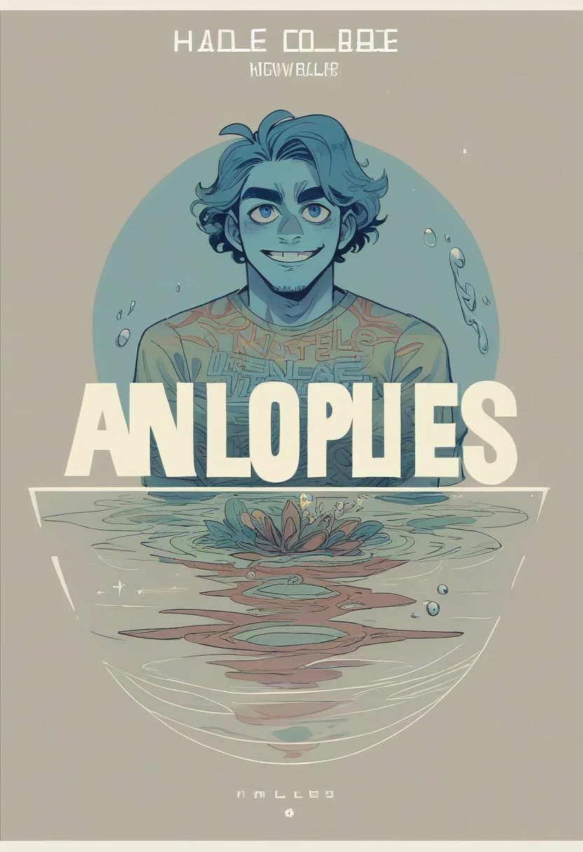 There is a man jumping into the water, Nostalgic and melancholic artwork, Album cover concept art, Hello, Promotional Art, Hello world, news, Awesome splash screen artwork, Inspired by NEVERCREW, Mellow, Felix Kelly, front cover of a new video game, Point-and-click adventure game, Album cover!, Chill Hop, 