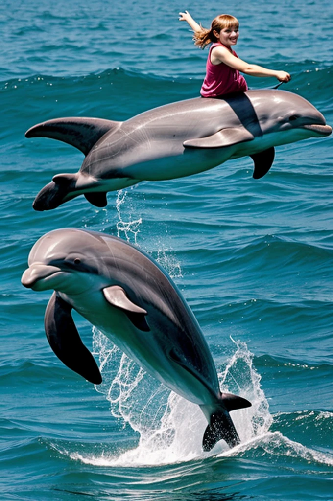 Dobby riding a dolphin
