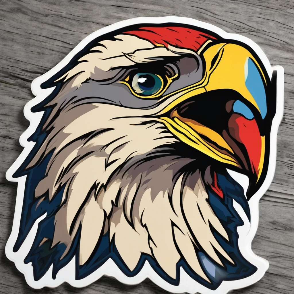 Eagle sticker, color, best image quality