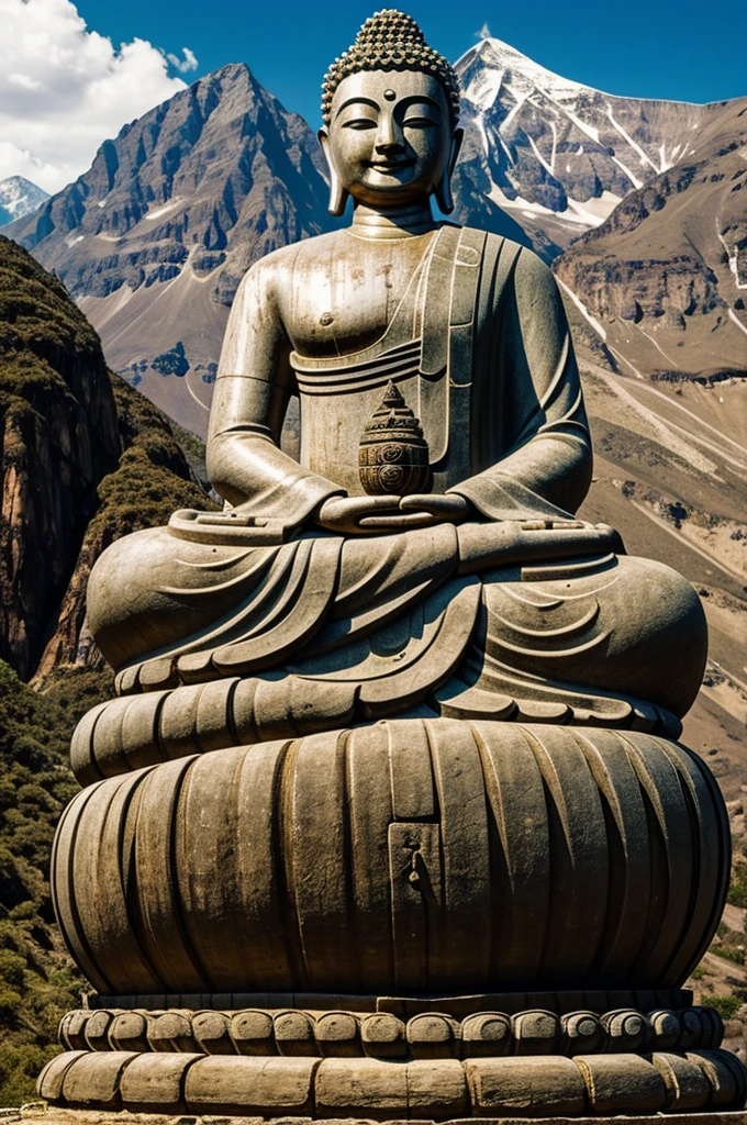 Buddha, traveler, attainment, mountain, pilgrimage