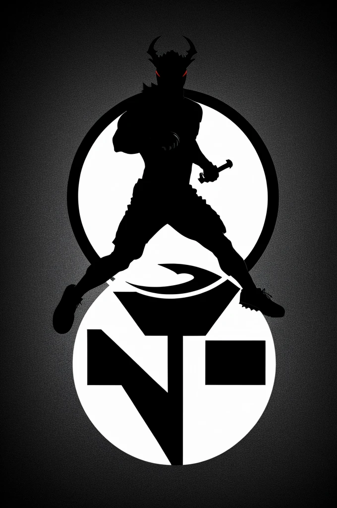 Logo sport , that has in the center as the name DA̷NON1NO , that also has a black textured background and finally an image of an imposing dragon