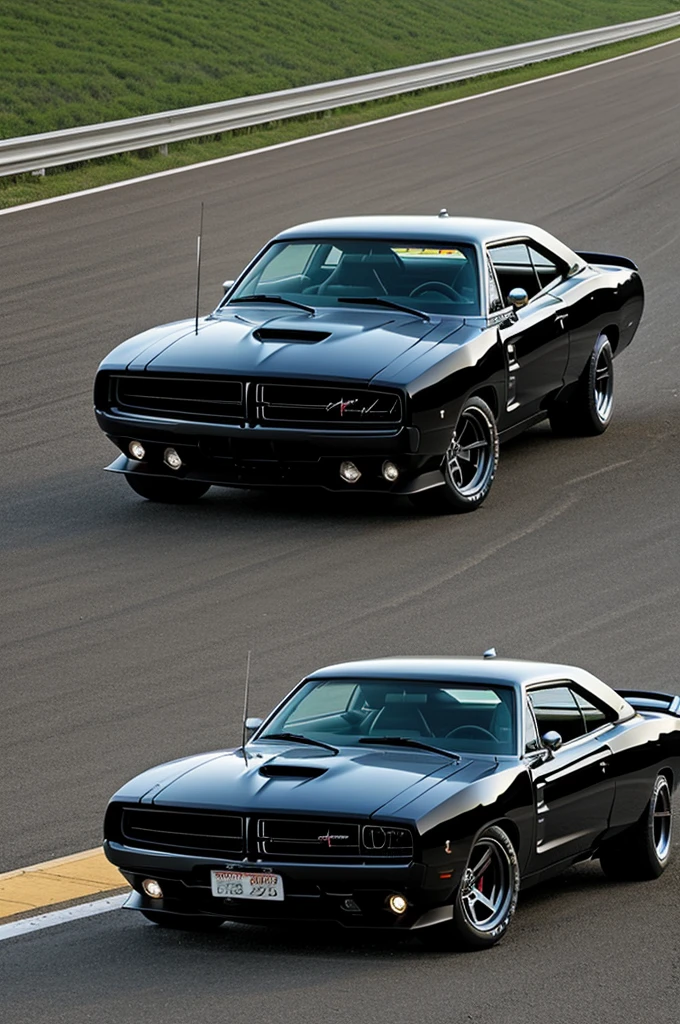 8 bit dodge charger, racing down a highway