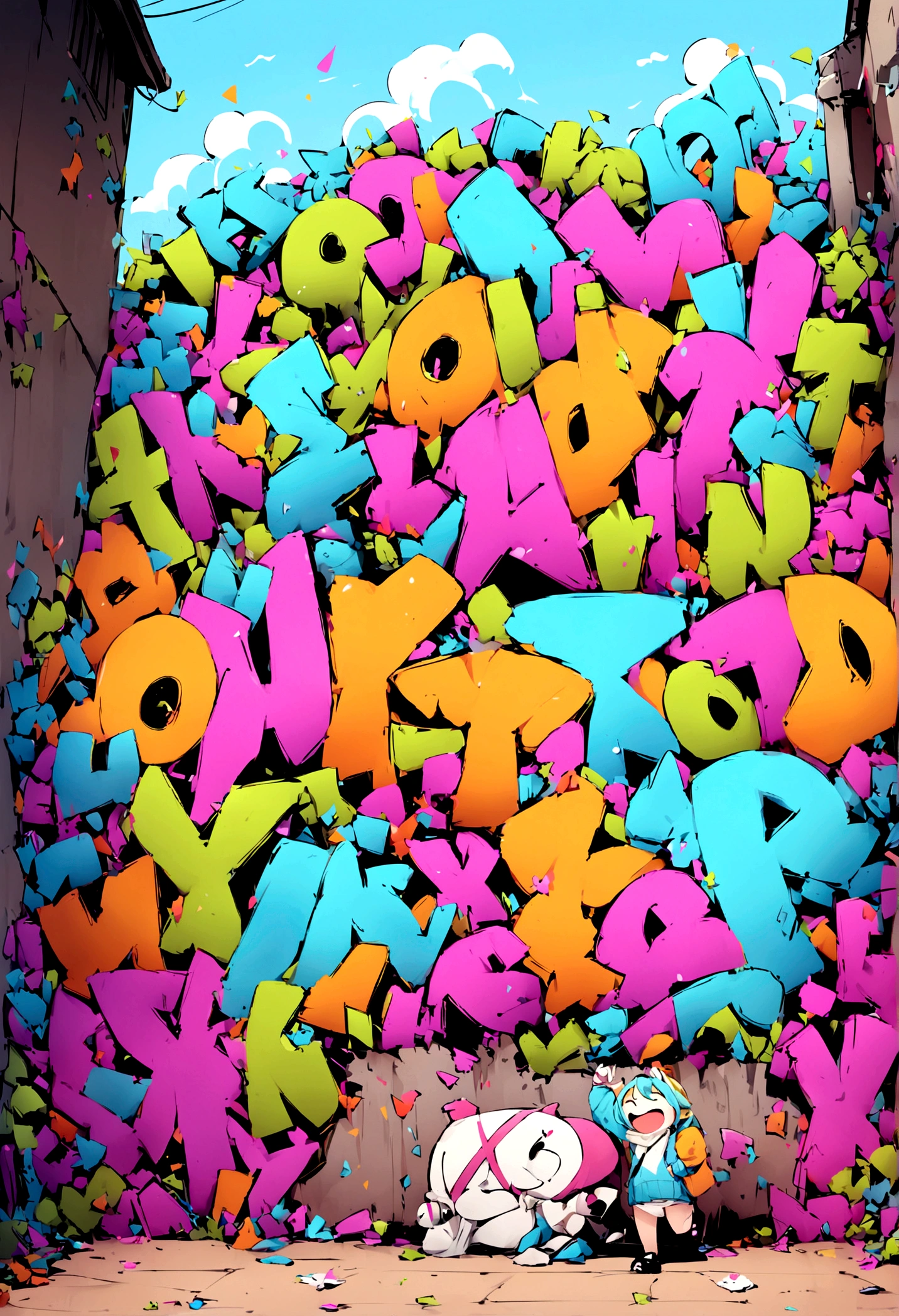 letra de graffiti, escrito GororDZ , with the letters "or" in Cartoon ,in very high quality , with vibrant colors