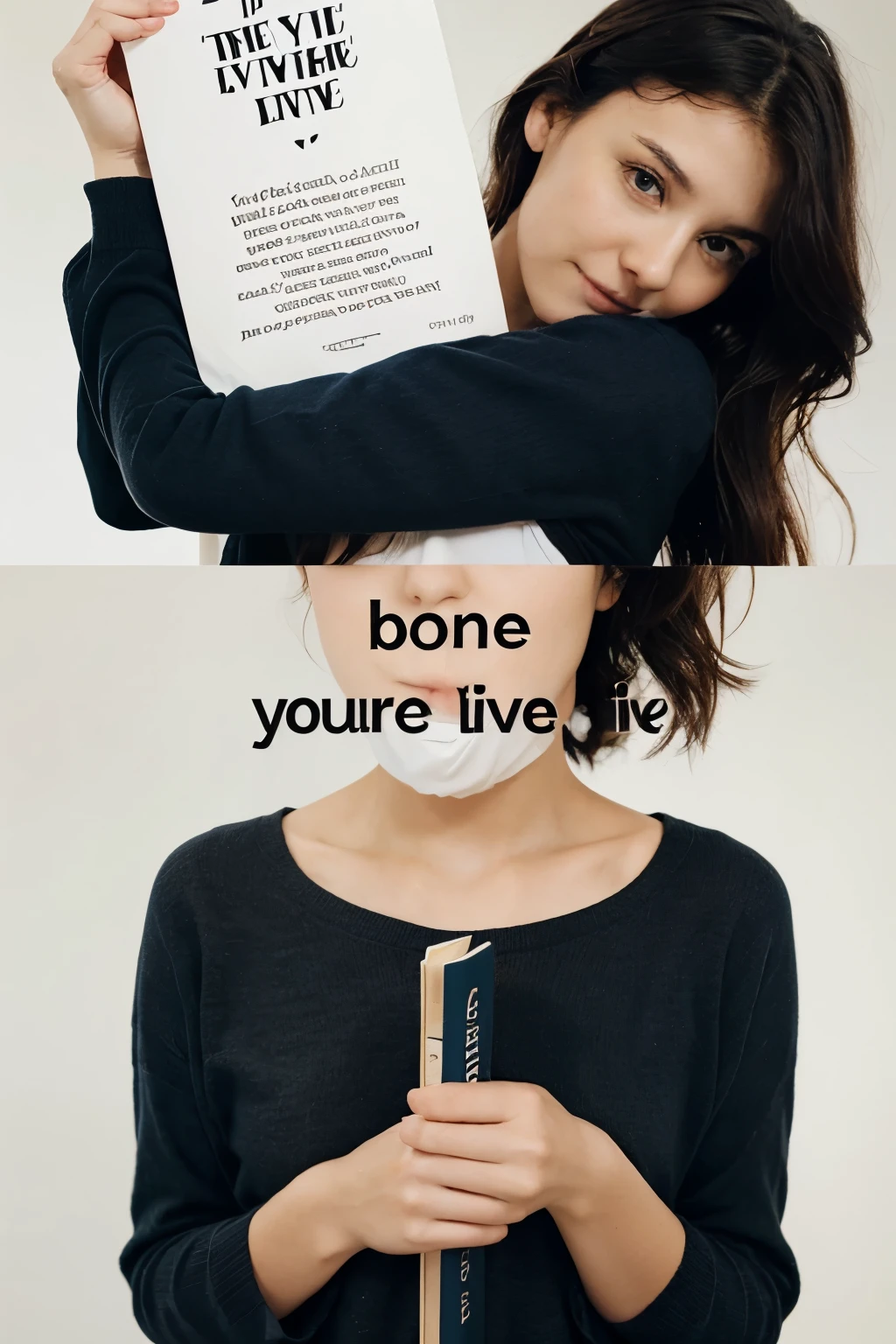 You can generate a cover for a book that says "It's enough for me to live", something simple but cute