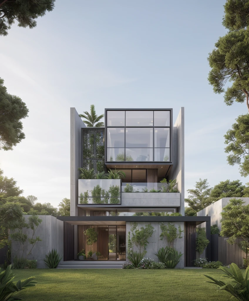 ((best quality)), ((masterpiece)), (detailed), perfect face, ((Masterpiece)), (best quality), (ultras Realistic), 8k, Raw photo, a rendering of a modern house with vietnamese roof anh brick yard , realistic garden, contemporary house, exterior design, wide establishing shot, modern house, in style of simplified realism, concept house, realistic building, front elevation view, wide angle exterior 2022, inter dimensional villa, building facing, sharp focus ilustration hq, modern style, realistic establishing shot, concept house, wide angle exterior 2022, precise architectural rendering, inter dimensional villa, award-winning render, front-view, mid-view, detailed rendering, architectural render, architecture render, modern house, architectural visualization, realistic architecture, insanely detailed rendering, exterior , trees landscape, sky wood paneled ceiling, a rendering of a modern house with a garden, precise architectural rendering, high quality rendering, award-winning render, professional render, beautiful 3 d rendering, beautiful rendering, architectural rendering, a photorealistic rendering, luxcore render, stunning render, an award winning digital render, beautiful rendered, high-quality render, architectural 3 d render, artistic render, a view of a garden with lots of flowers and plants, in a cottagecore flower garden, cottagecore flower garden, lush flowery outdoors, garden with flowers, flower garden summer morning, lots of plants and flowers, lush garden surroundings, lush chic garden, with a french garden, lush plants and flowers, home and garden, garden at home, homes and gardens, permaculture, with a garden, sustainable architecture, gardening, green house, homes and garden magazine, beautiful house on a forest path, vegetal architecture, a rendering of a modern house with a small balcony and a bancony , precise architectural rendering, modern house, contemporary house, concept house, street,