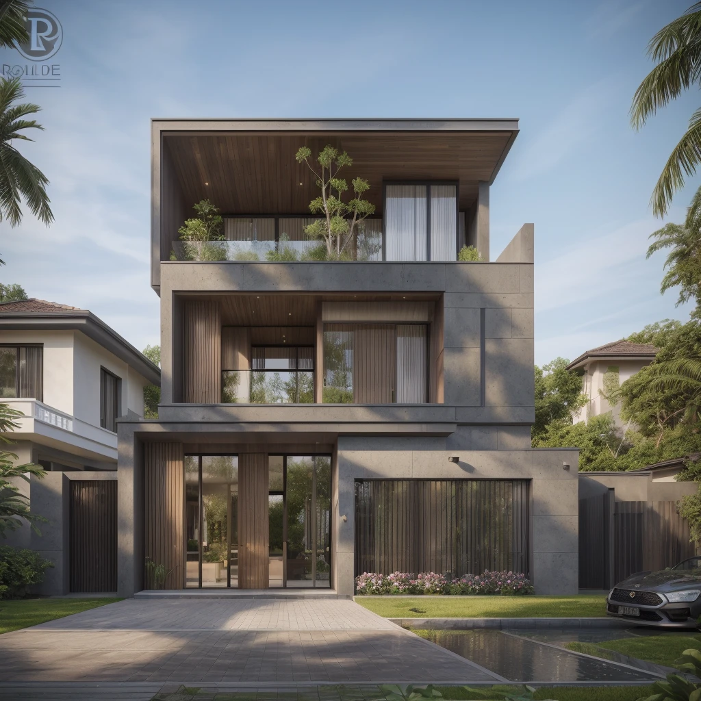 ((best quality)), ((masterpiece)), (detailed), perfect face, ((Masterpiece)), (best quality), (ultras Realistic), 8k, Raw photo, a rendering of a modern house with vietnamese roof anh brick yard , realistic garden, contemporary house, exterior design, wide establishing shot, modern house, in style of simplified realism, concept house, realistic building, front elevation view, wide angle exterior 2022, inter dimensional villa, building facing, sharp focus ilustration hq, modern style, realistic establishing shot, concept house, wide angle exterior 2022, precise architectural rendering, inter dimensional villa, award-winning render, front-view, mid-view, detailed rendering, architectural render, architecture render, modern house, architectural visualization, realistic architecture, insanely detailed rendering, exterior , trees landscape, sky wood paneled ceiling, a rendering of a modern house with a garden, precise architectural rendering, high quality rendering, award-winning render, professional render, beautiful 3 d rendering, beautiful rendering, architectural rendering, a photorealistic rendering, luxcore render, stunning render, an award winning digital render, beautiful rendered, high-quality render, architectural 3 d render, artistic render, a view of a garden with lots of flowers and plants, in a cottagecore flower garden, cottagecore flower garden, lush flowery outdoors, garden with flowers, flower garden summer morning, lots of plants and flowers, lush garden surroundings, lush chic garden, with a french garden, lush plants and flowers, home and garden, garden at home, homes and gardens, permaculture, with a garden, sustainable architecture, gardening, green house, homes and garden magazine, beautiful house on a forest path, vegetal architecture, a rendering of a modern house with a small balcony and a bancony , precise architectural rendering, modern house, contemporary house, concept house, street,
