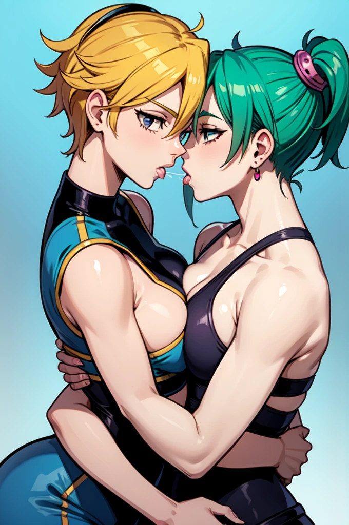 Jolyne sucking Trish's ass