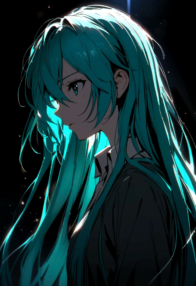 Hatsune miku (w/ hair down)