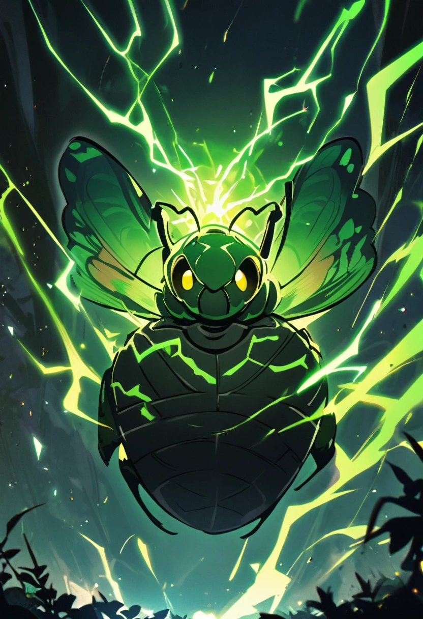 black, insect, cute , green electricity