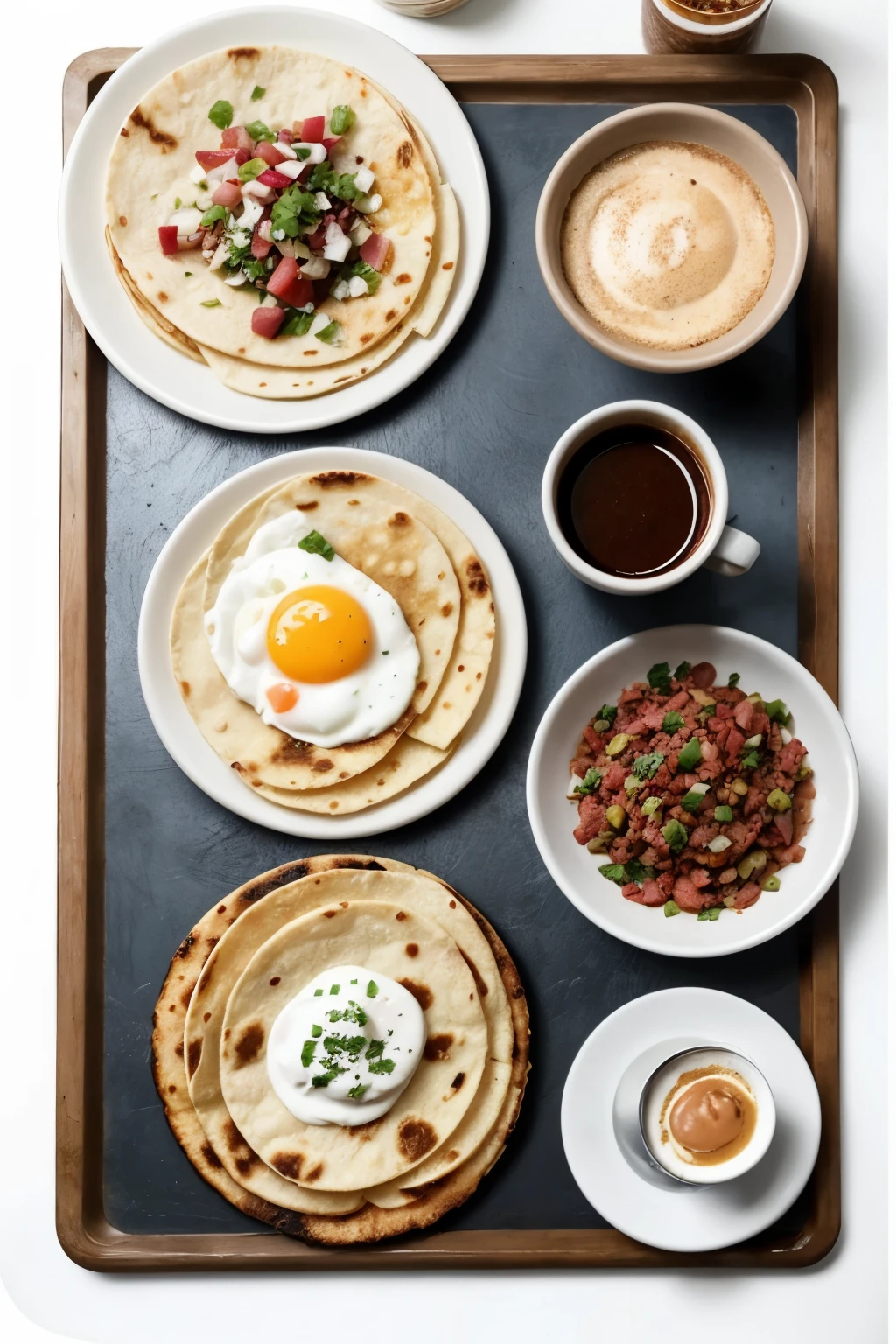 Create a Food Menu Template (a single page) traditional: will be offered, beef belly, I recommend the tacos, chorizo and cured meat, Memelitas, Quesadillas, Ticucus, Eggs on the griddle, Coffee and white atole