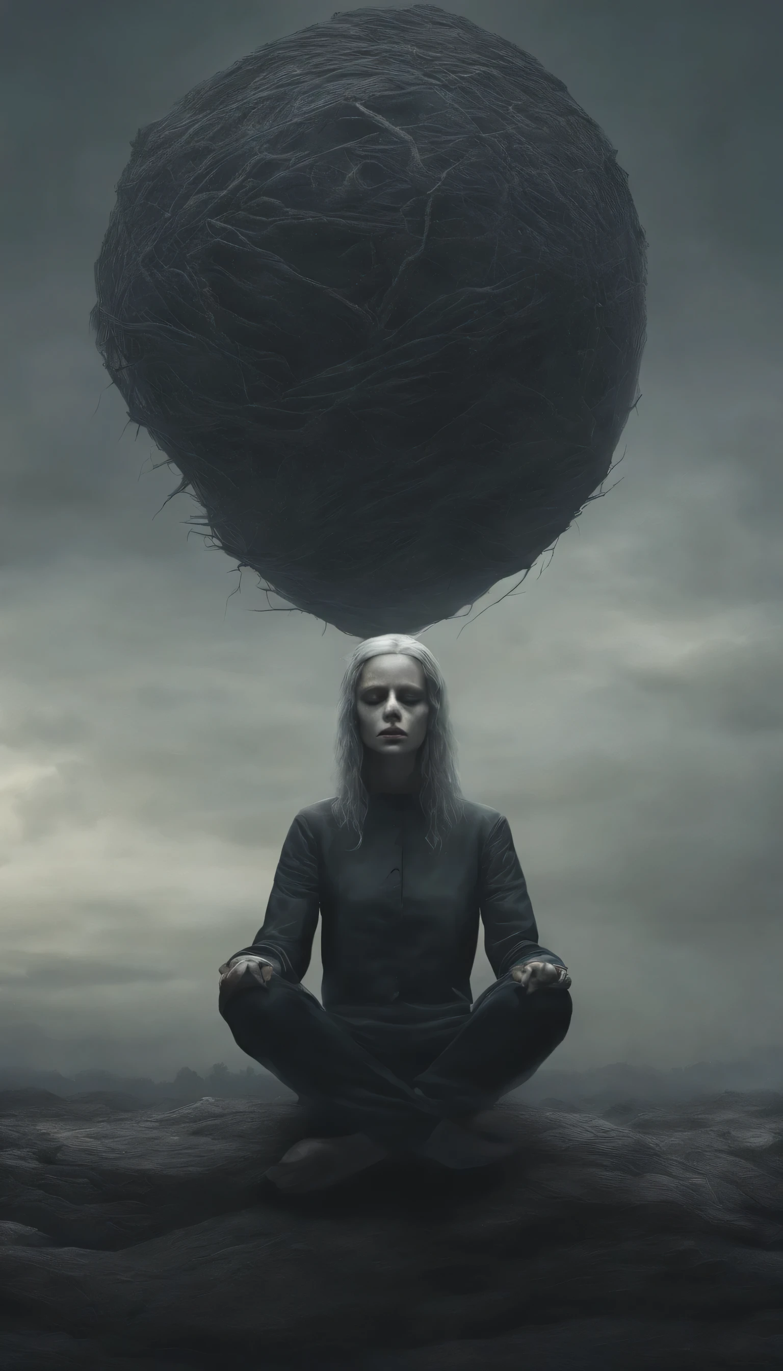 girl, sitting in a meditation position, diante de um orisonte lindo, com o sol se pondo, in connection with the divine, foto de retrato, Directed by: Drew Tucker, Directed by: Adam Marczyński, Directed by: Alexander Kucharsky, Directed by: Gavin Nolan, Surrealismo 8K, Directed by: Jason Felix, Yuri Shwedoff e Tom Bagshaw, arte ilustrativa, Estilo Erik Johansson