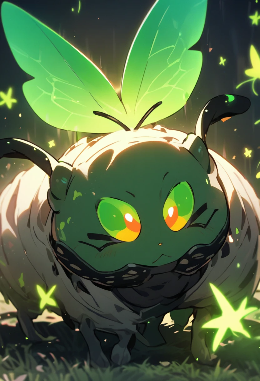 black, insect, cute , green sparks