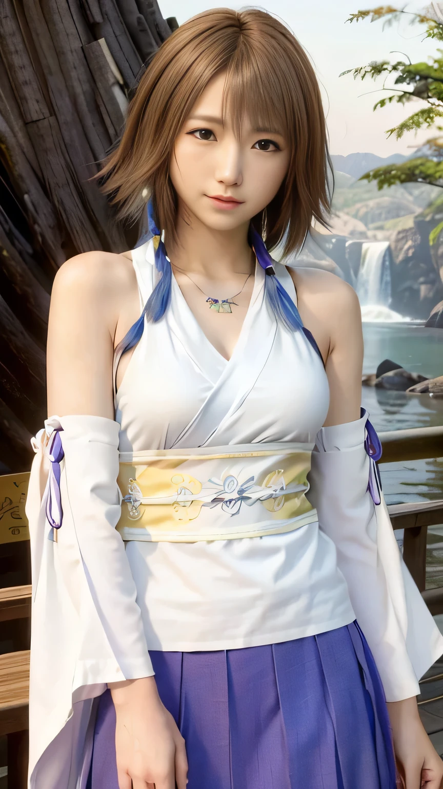 (masterpiece, Highest quality:1.3)
Yuna FF10, One girl, alone, View your viewers, smile, short hair, blue eyes, Long skirt, Brown Hair, hair ornaments, jewelry, underwear, Green Eyes, smile, Are standing, Upper Body, Removable sleeves, kimono, good, Heterochromia iridis, In the same way, In the same way Long skirt, blue In the same way, purple In the same way, Yuna (ff10)