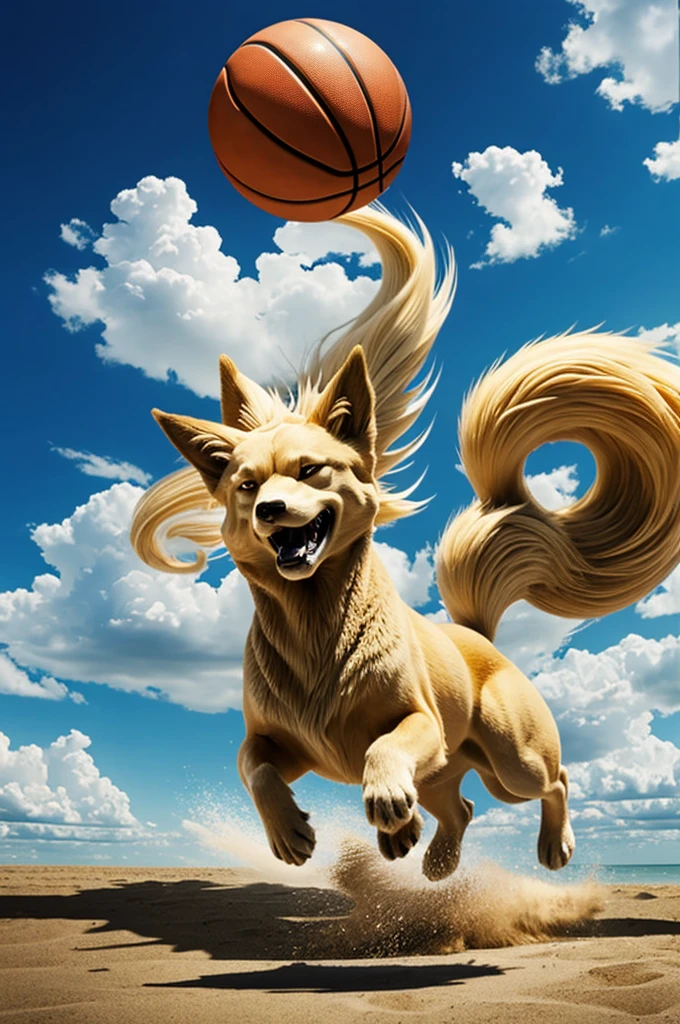 Epic Ninetales trampling a basketball