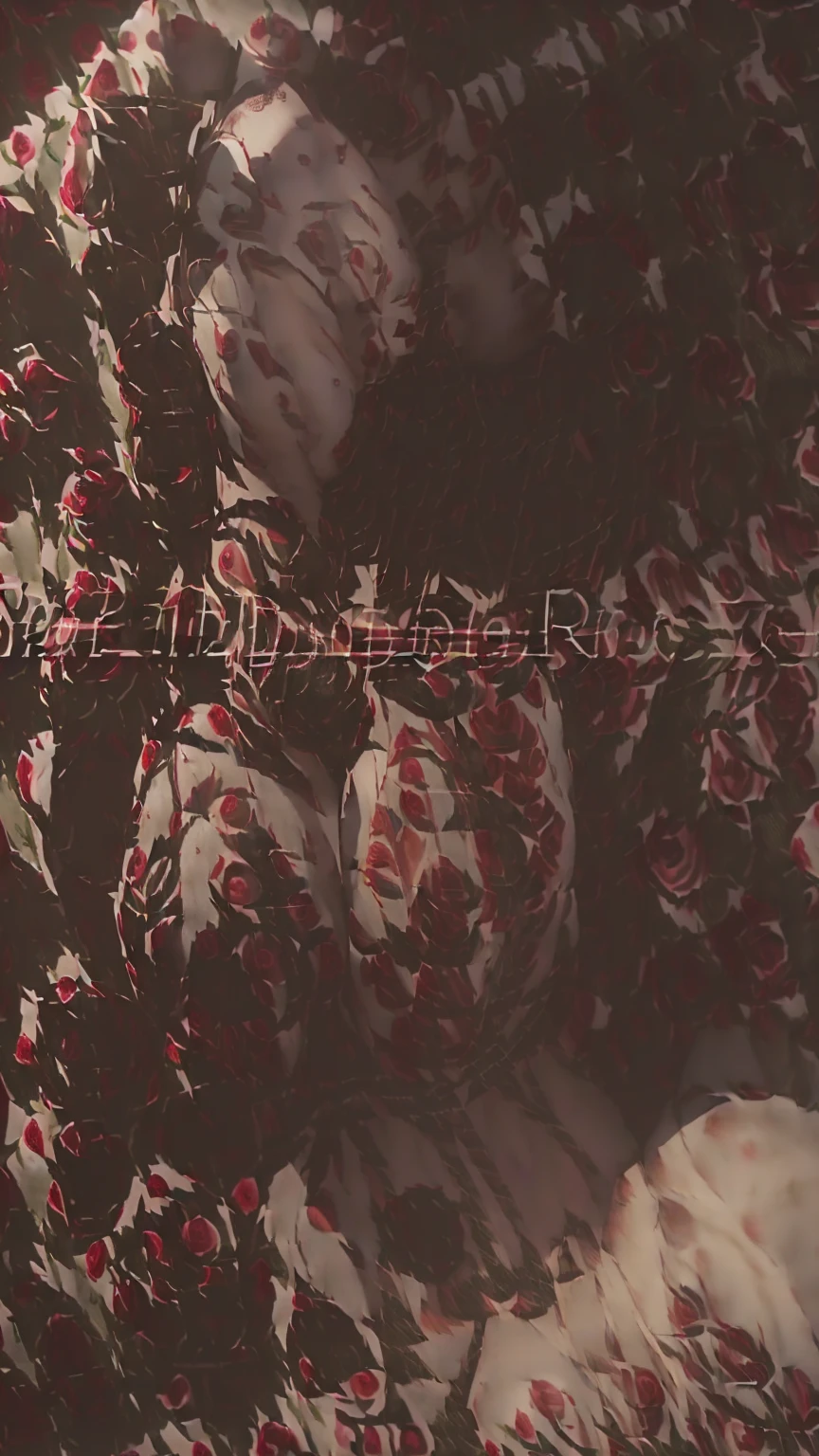 masterpiece、Highest quality、Detailed_skin、((Lots of red roses on the background:1.8))、hair、(Very large breasts:1.5)、sexy lingerie、Cinematic:1.35