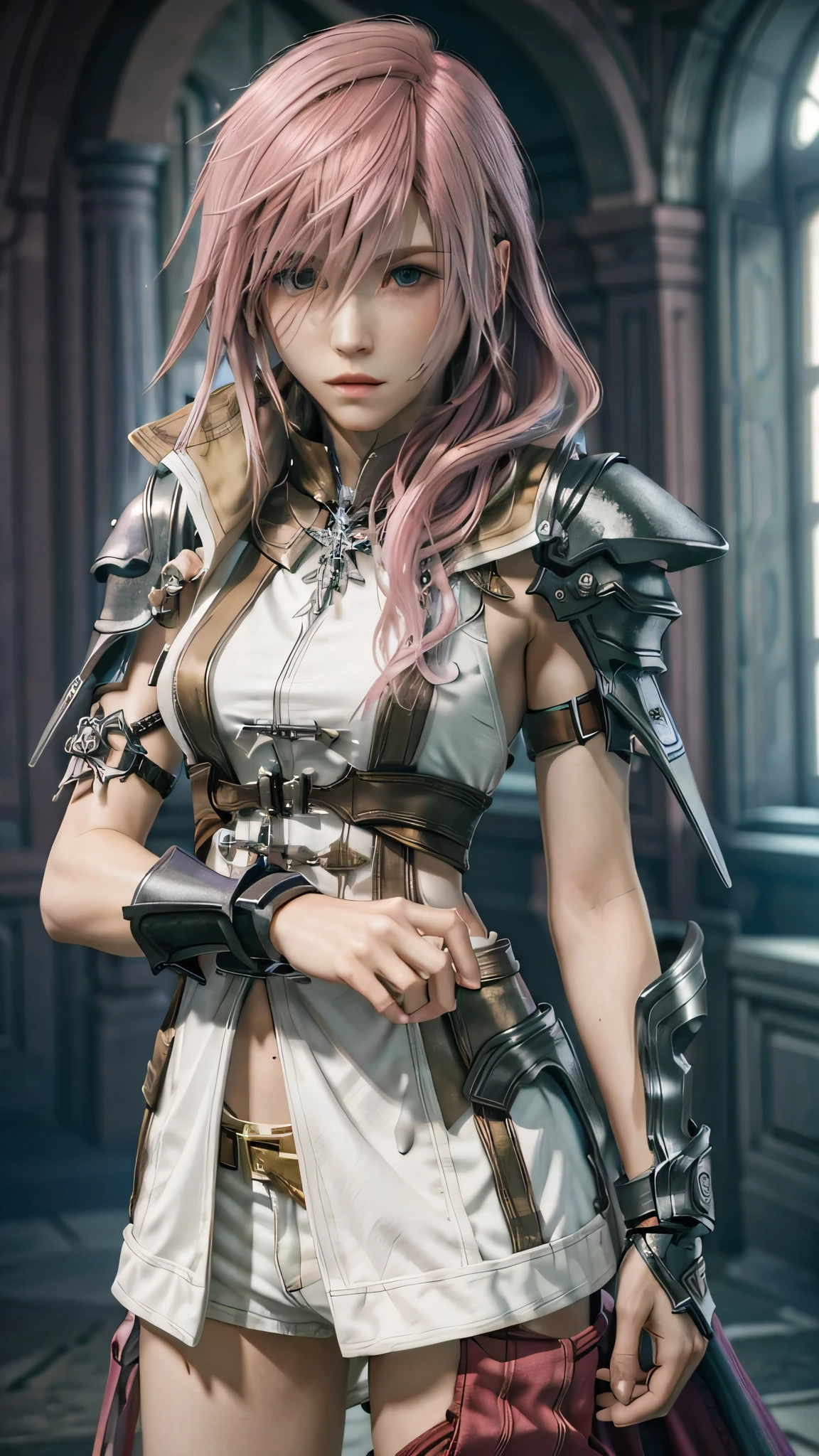 (masterpiece, Highest quality:1.3)
Lightning FF13, 1 Girl, alone, Long Hair, Pink Hair