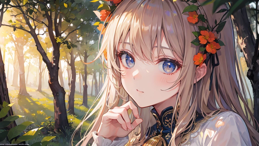 ((Highest quality)), ((masterpiece)), (detailed),(Perfect Face),Forest Sunrise Calm
