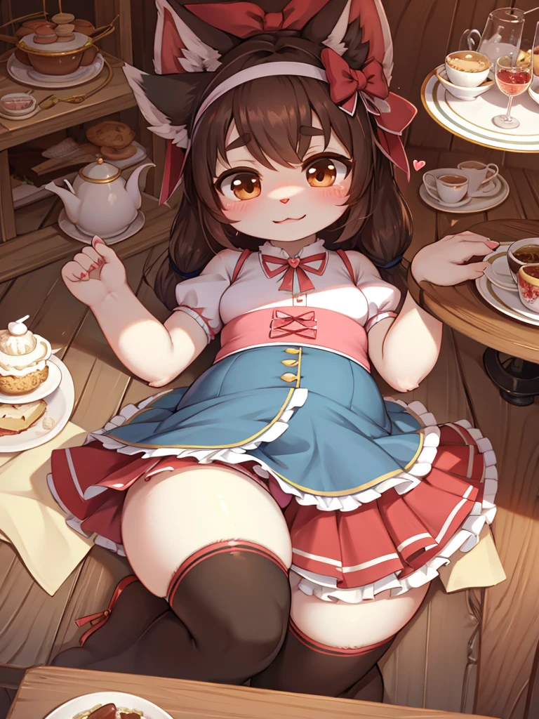 tea party , girl , (curtsy) , My heart is pounding , (pee:0.9) , (legs apart:0.3)