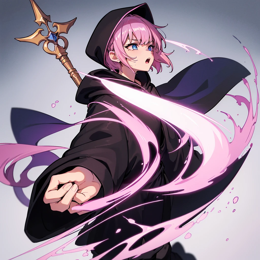 (Full body character concept)、Best illustrations、Best Quality、(Solo、23 years old)、(The same face:1.1),Medieval Fantasy、Magic wand,(White Background)、(Pink Hair、Very Short Hair、Align your bangs)、(Black hood、Long sleeve、Black Robe、pants、Knee-high boots)、(From above at an angle)、Run、(get annoyed)、Cowboy Shot
(Full body character concept)、Best illustrations、Best Quality、(Solo、23 years old)、(The same face:1.1),Medieval Fantasy、Magic wand,(White Background)、(Pink Hair、Very Short Hair、Align your bangs)、(Black hood、Long sleeve、Black Robe、pants、Knee-high boots)、(From the side、profile)、Run、(get annoyed、Open your mouth、Sweat)