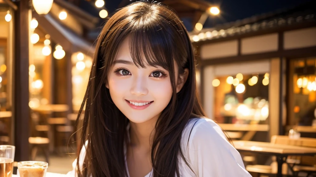 Cute girl working at a cafe terrace Japanese 19age
Professional Lighting Digital SLR Beautiful and elaborate face Perfect and beautiful face Big eyes Smile